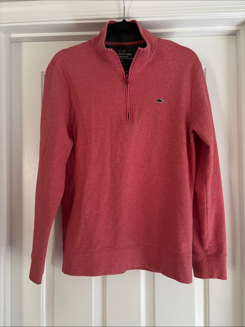 Vineyard Vines Men's Red Quarter-Zip Sweater size small